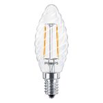Philips Corepro LED Kerze E14 Gedreht Kerze Fadenlampe Klar 2W 250lm - 827  | Ersatz für 25W