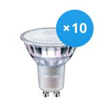Lot 10x Philips MASTER Value LED Spot GU10 PAR16 4.9W 380lm 60D - 940 Blanc Froid | Meilleur rendu des couleurs - Dimmable - Équivalent 50W