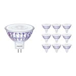 Lot 10x Philips Master LED Spot GU5.3 MR16 5.8W 345lm 36D - 922-927 Dim To Warm | Meilleur Rendu Des Couleurs - Dimmable - Équivalent 35W