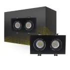 Spot Duo Noir | Diamètre 155x75mm - IP22 - GU10 Fitting