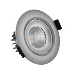Spot LED Droplet inclinable Aluminium 6W 400lm 36D - 927 Blanc Très Chaud | Diamètre 85mm - IP44 - Meilleur rendu des couleurs - Dimmable