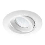 Spot LED Droplet inclinable Blanc 6W 400lm 36D - 927 Blanc Très Chaud | Diamètre 85mm - IP44 - Meilleur rendu des couleurs - Dimmable
